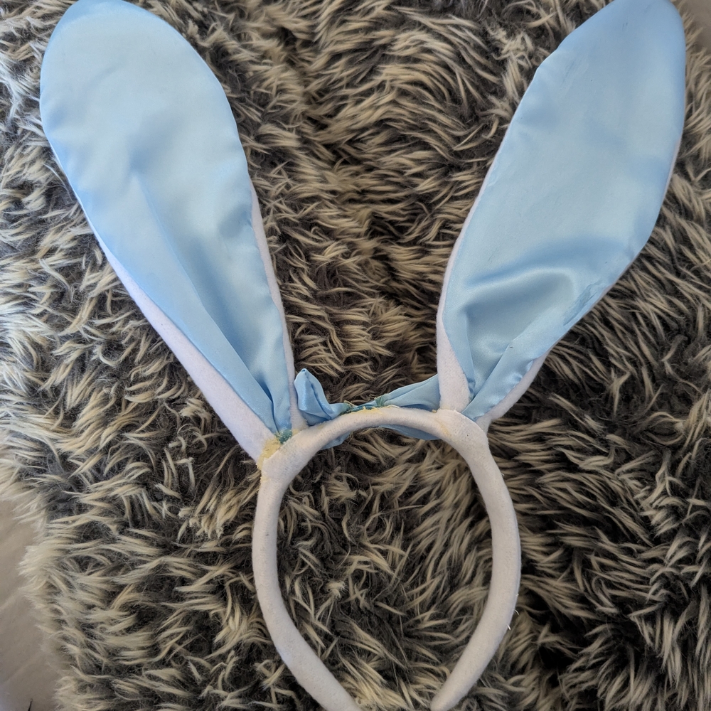 Light Blue Bunny Ear Headband Costume Easter Pastel